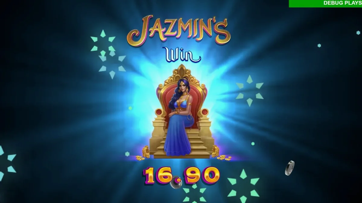 Tampilan visual slot Jazmin’s Wild Ways Smash Pots dengan nuansa gurun dan kemewahan Arab.